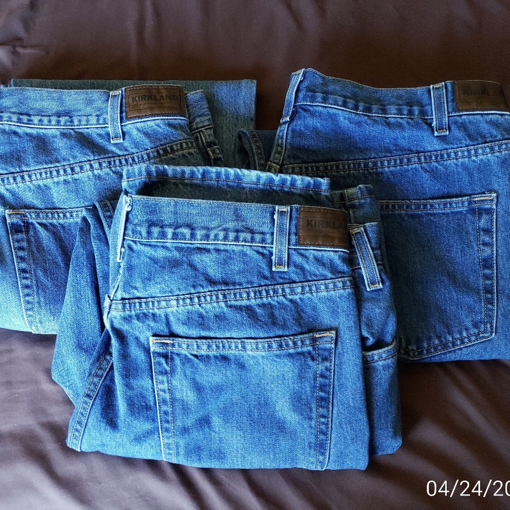 Lot of Three Kirkland Straight Leg 36x30 Jeans